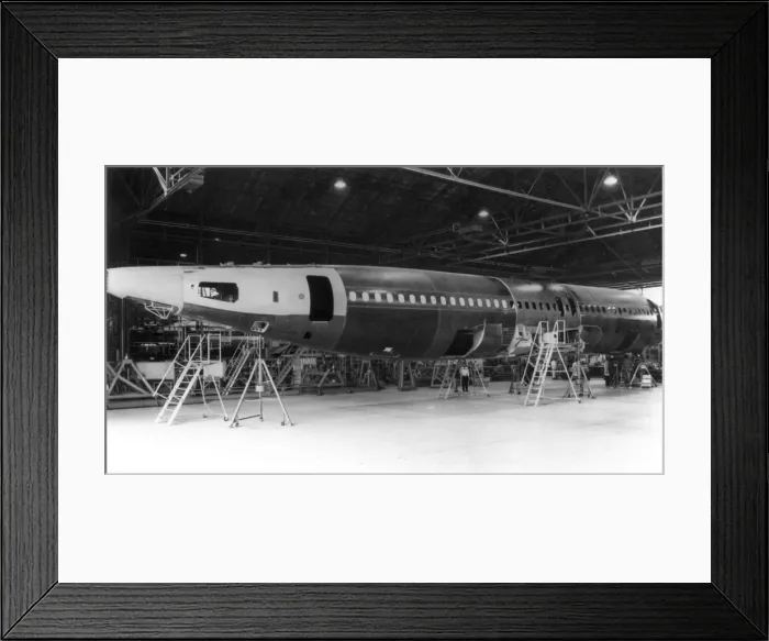 Framed Print : Dassault Mercure during construction Framed Print : Dassault Mercure during construction