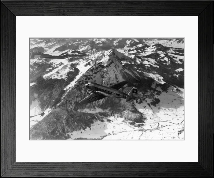 Framed Print : Douglas DC-2 HB-ITI of Swissair Framed Print : Douglas DC-2 HB-ITI of Swissair