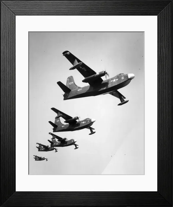 Framed Print : Five Martin P5M-1 Marlins of Patrol Squadron 56 Framed Print : Five Martin P5M-1 Marlins of Patrol Squadron 56