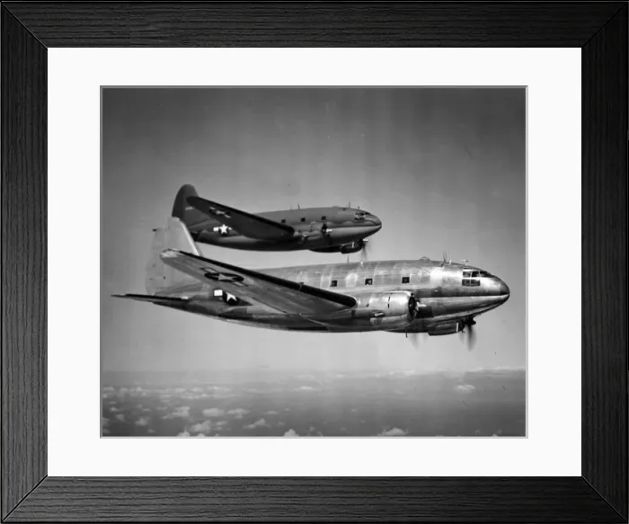 Framed Print : Two Curtiss C-46A-CU Commandos 42-96803 and 42-96784 Framed Print : Two Curtiss C-46A-CU Commandos 42-96803 and 42-96784