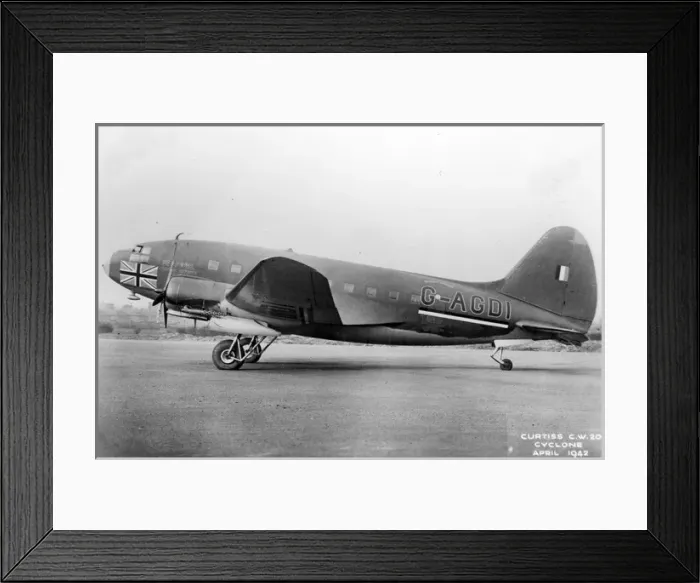 Framed Print : Curtiss CW20 G-AGDI St Louis of BOAC April 1942 Framed Print : Curtiss CW20 G-AGDI St Louis of BOAC April 1942