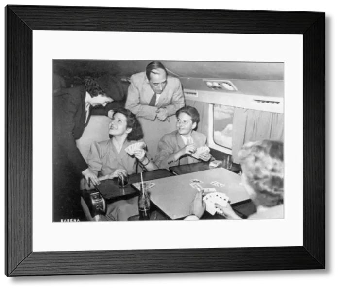 Framed Print : Passengers aboard a Sabena Douglas DC-6 Framed Print : Passengers aboard a Sabena Douglas DC-6