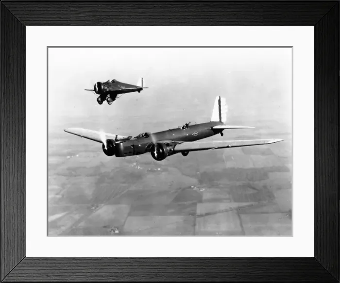 Framed Print : Boeing YB-9 and Boeing P-26