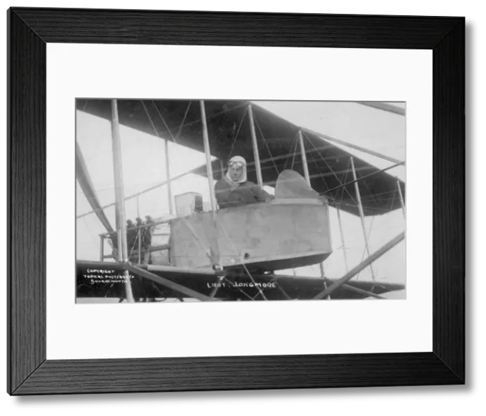 Framed Print : Lt Arthur Longmore in a Maurice Farman Biplane Framed Print : Lt Arthur Longmore in a Maurice Farman Biplane