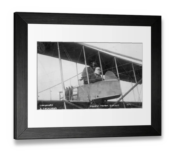 Framed Print : Lt Arthur Longmore, Hugh Trenchard - Maurice Farman Biplane Framed Print : Lt Arthur Longmore, Hugh Trenchard - Maurice Farman Biplane