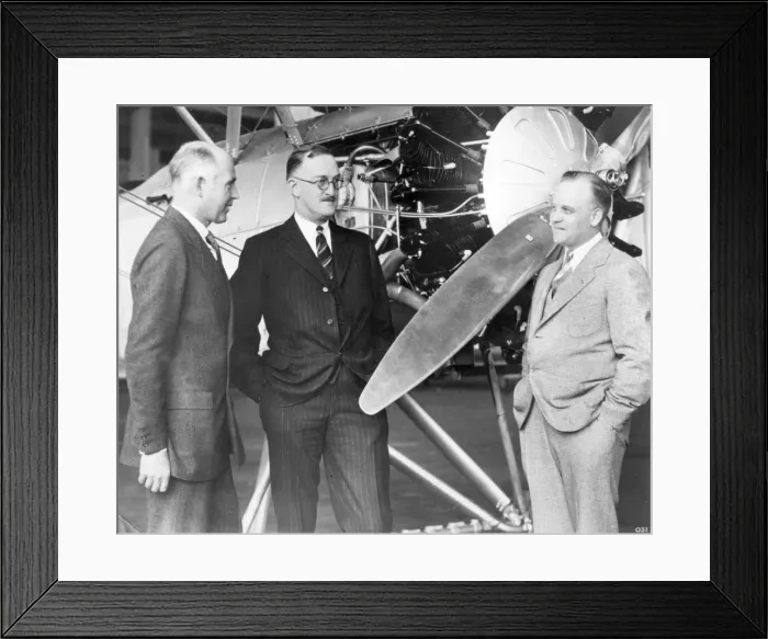 Framed Print : William Edward Boeing (1881-1956) centre and P G Johnson Framed Print : William Edward Boeing (1881-1956) centre and P G Johnson