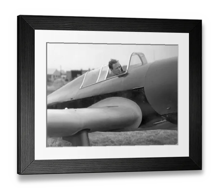 Framed Print : Charles A Lindbergh in his Miles M12 Mohawk G-AEKW Framed Print : Charles A Lindbergh in his Miles M12 Mohawk G-AEKW