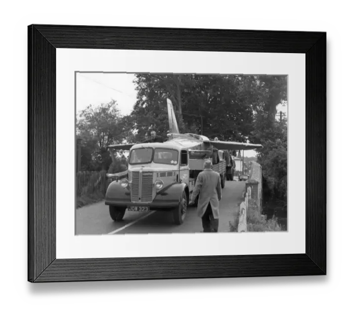 Framed Print : Folland Fo139 Midge G-39-1 during road transportation Framed Print : Folland Fo139 Midge G-39-1 during road transportation