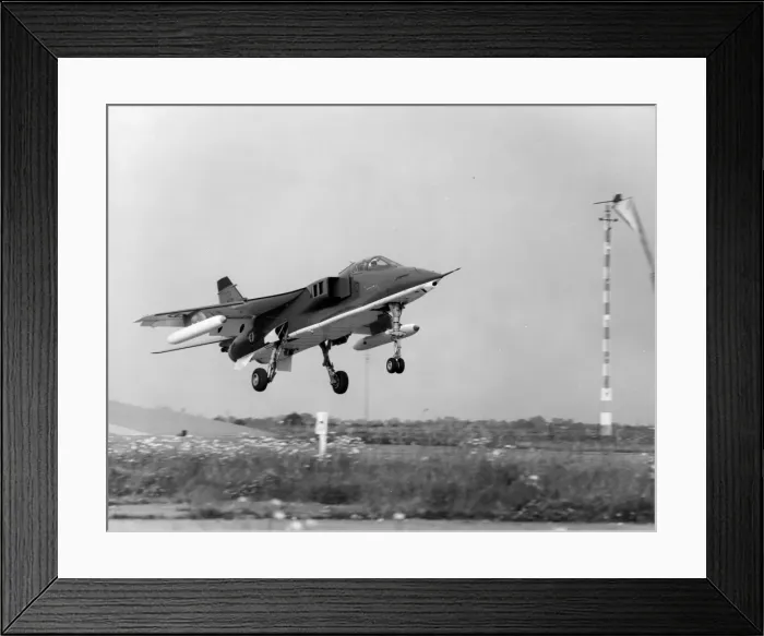 Framed Print : French Navy Jaguar prototype M-05 during catapult trials Framed Print : French Navy Jaguar prototype M-05 during catapult trials