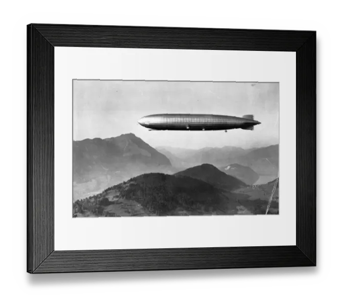 Framed Print : The Graf Zeppelin LZ 127 over Switzerland Framed Print : The Graf Zeppelin LZ 127 over Switzerland