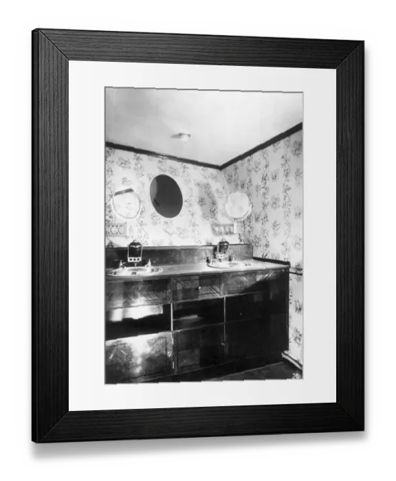 Framed Print : Washroom aboard the Graf Zeppelin LZ 127 Framed Print : Washroom aboard the Graf Zeppelin LZ 127