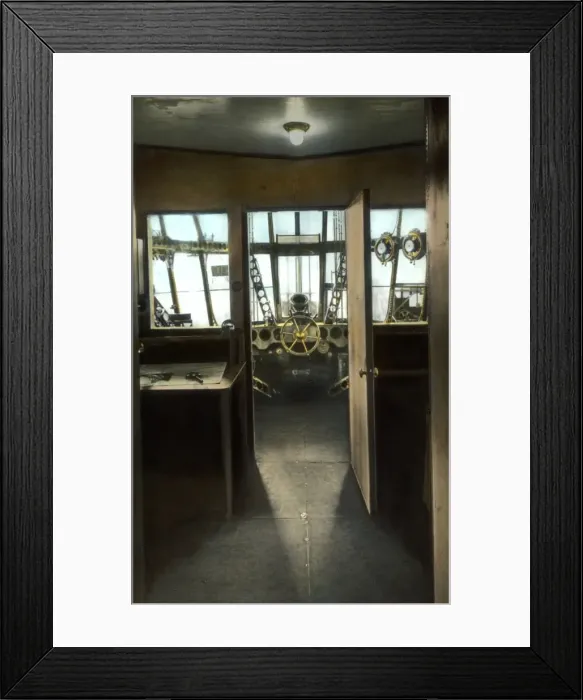 Framed Print : Looking through the navigation room into the control cabin Framed Print : Looking through the navigation room into the control cabin