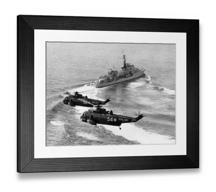 Framed Print : Two Westland Sea King HAS2s of the Royal Navy Framed Print : Two Westland Sea King HAS2s of the Royal Navy