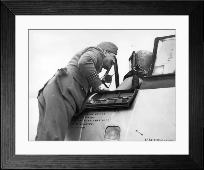 Framed Print : Flt Lt M J Adam in the cockpit of the Bristol 138A K4879 Framed Print : Flt Lt M J Adam in the cockpit of the Bristol 138A K4879