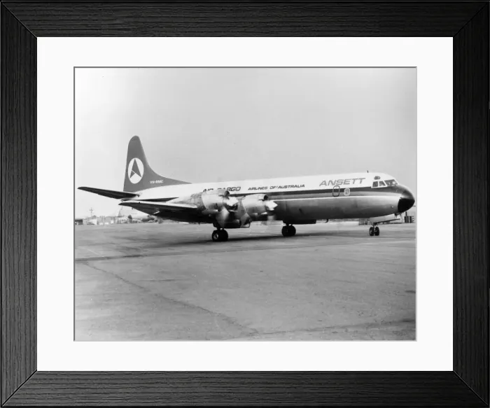 Framed Print : Lockheed L-188A Electra VH-RMC of Ansett Framed Print : Lockheed L-188A Electra VH-RMC of Ansett
