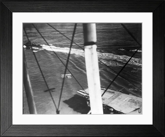 Framed Print : A Fairey Swordfish takes off from HMS Ark Royal Framed Print : A Fairey Swordfish takes off from HMS Ark Royal