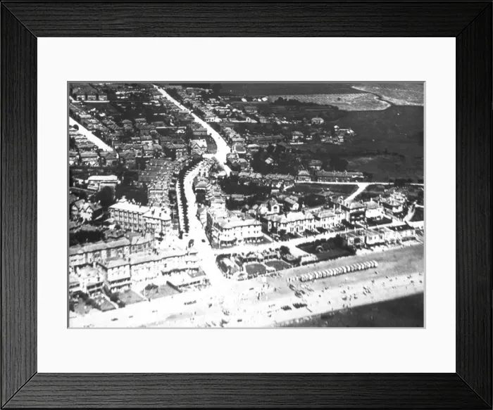 Framed Print : O E Simmonds aerial view of Sandown Isle of Wight Framed Print : O E Simmonds aerial view of Sandown Isle of Wight