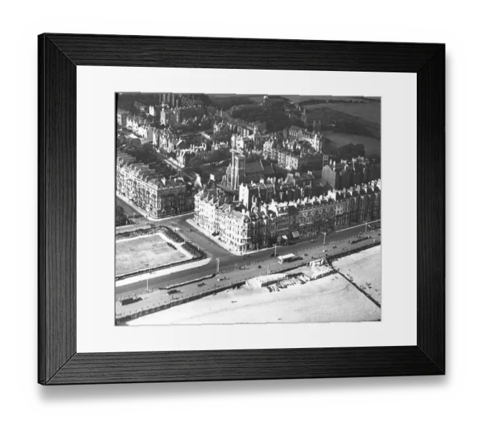 Framed Print : O E Simmonds aerial view of Hastings East Sussex