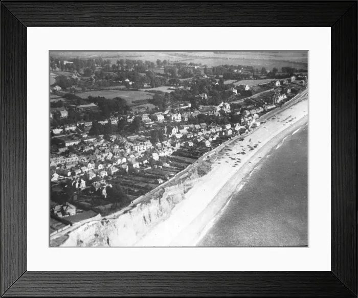 Framed Print : O E Simmonds aerial view of Budleigh Salterton Devon Framed Print : O E Simmonds aerial view of Budleigh Salterton Devon