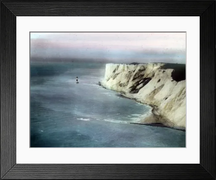 Framed Print : O E Simmonds aerial view of Beachy Head (tinted) Framed Print : O E Simmonds aerial view of Beachy Head (tinted)