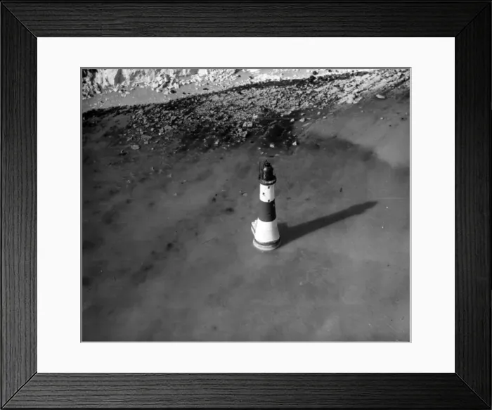 Framed Print : O E Simmonds aerial view of Beachy Head Lighthouse Framed Print : O E Simmonds aerial view of Beachy Head Lighthouse