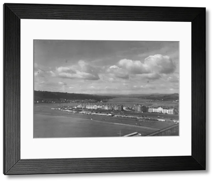 Framed Print : O E Simmonds aerial view of Teignmouth Devon Framed Print : O E Simmonds aerial view of Teignmouth Devon