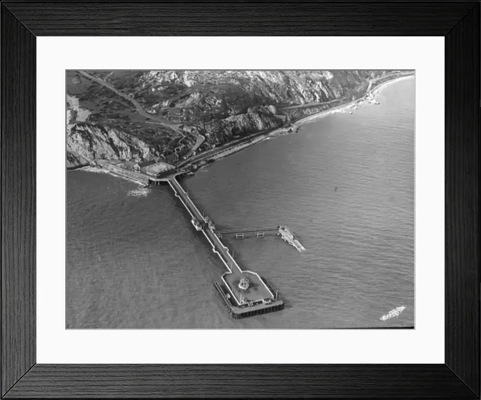 Framed Print : O E Simmonds aerial view of Oystermouth pier Framed Print : O E Simmonds aerial view of Oystermouth pier