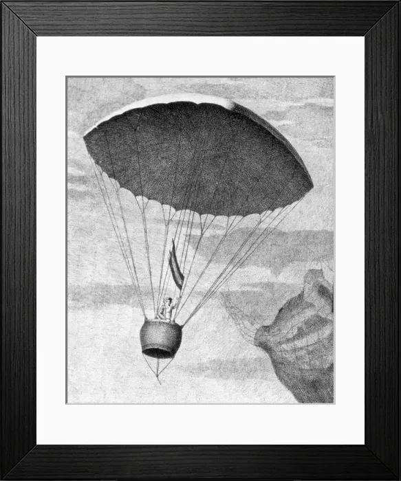 Framed Print : Andre-Jacques Garnerins descent Framed Print : Andre-Jacques Garnerins descent