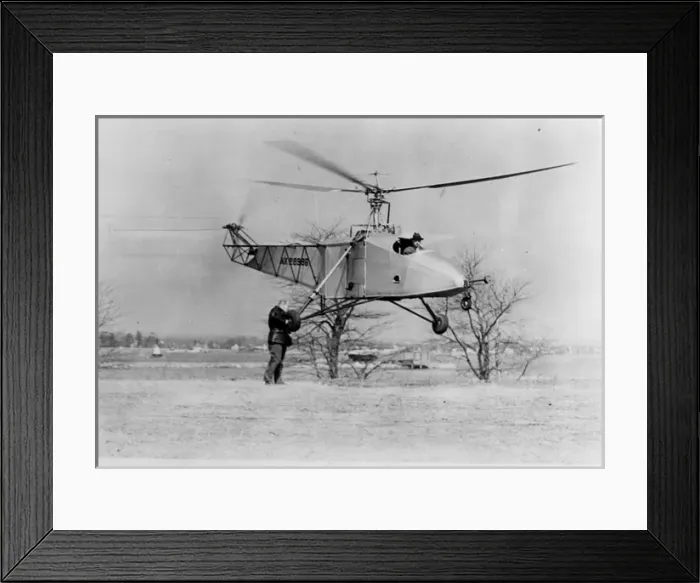 Framed Print : Igor Sikorsky at the controls of the Sikorsky VS-300 Framed Print : Igor Sikorsky at the controls of the Sikorsky VS-300