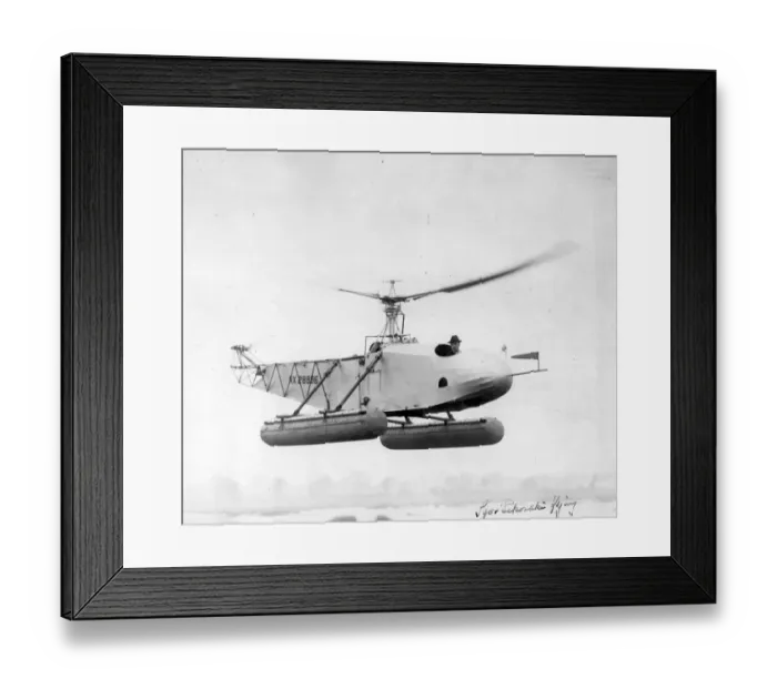 Framed Print : Igor Sikorsky at the controls of the Sikorsky VS-300 Framed Print : Igor Sikorsky at the controls of the Sikorsky VS-300