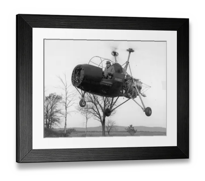 Framed Print : Charles H Kaman flying the Kaman K-125 NX60377 Framed Print : Charles H Kaman flying the Kaman K-125 NX60377