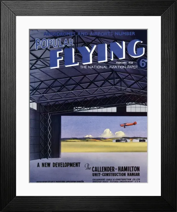 Framed Print : Front cover of Popular Flying Framed Print : Front cover of Popular Flying