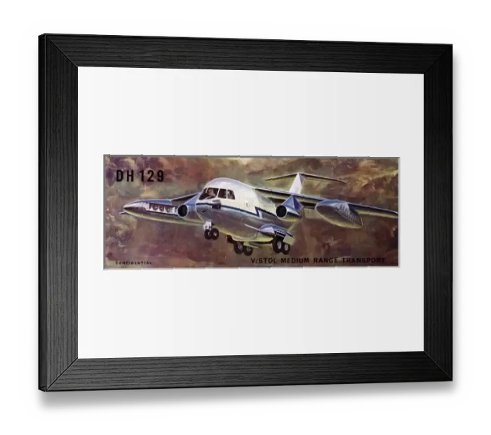 Framed Print : Cover of brochure for the de Havilland DH129 V / STOL Framed Print : Cover of brochure for the de Havilland DH129 V / STOL