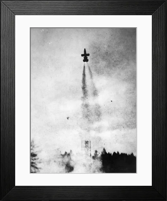 Framed Print : Bachem Ba349 Natter launches Framed Print : Bachem Ba349 Natter launches