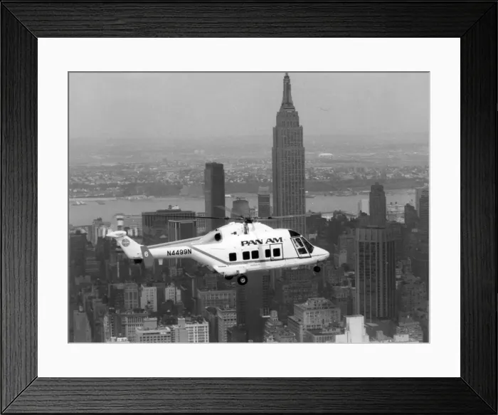 Framed Print : Westland 30 N4499N of Pan Am over New York Framed Print : Westland 30 N4499N of Pan Am over New York