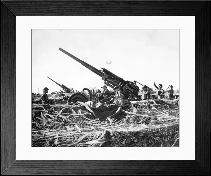 Framed Print : Anti-Aircraft guns in southern England 23 October 1940 Framed Print : Anti-Aircraft guns in southern England 23 October 1940