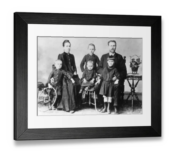 Framed Print : Otto Lilienthal 1848-1896 and his family Framed Print : Otto Lilienthal 1848-1896 and his family