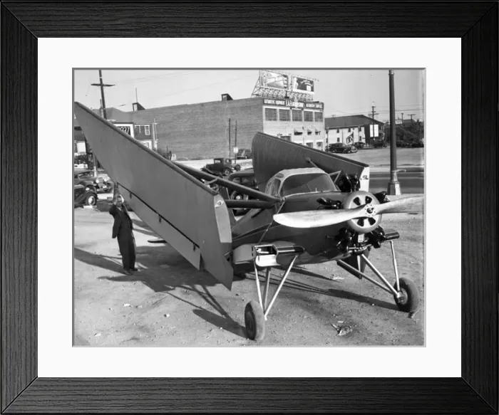 Framed Print : Winfield Bertram Kinner with his Kinner monoplane Framed Print : Winfield Bertram Kinner with his Kinner monoplane