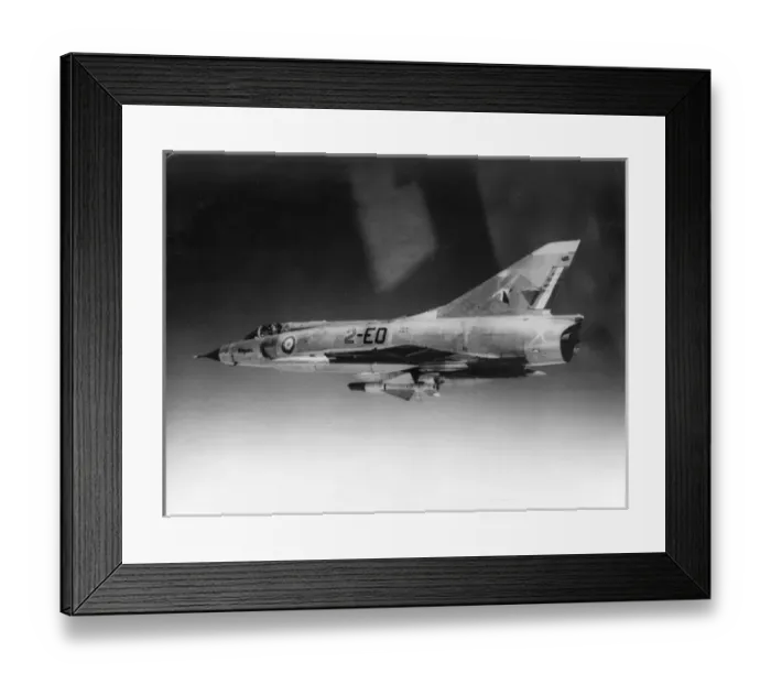 Framed Print : Dassault Mirage III-C armed with Matra R530 air-to-air missi Framed Print : Dassault Mirage III-C armed with Matra R530 air-to-air missi