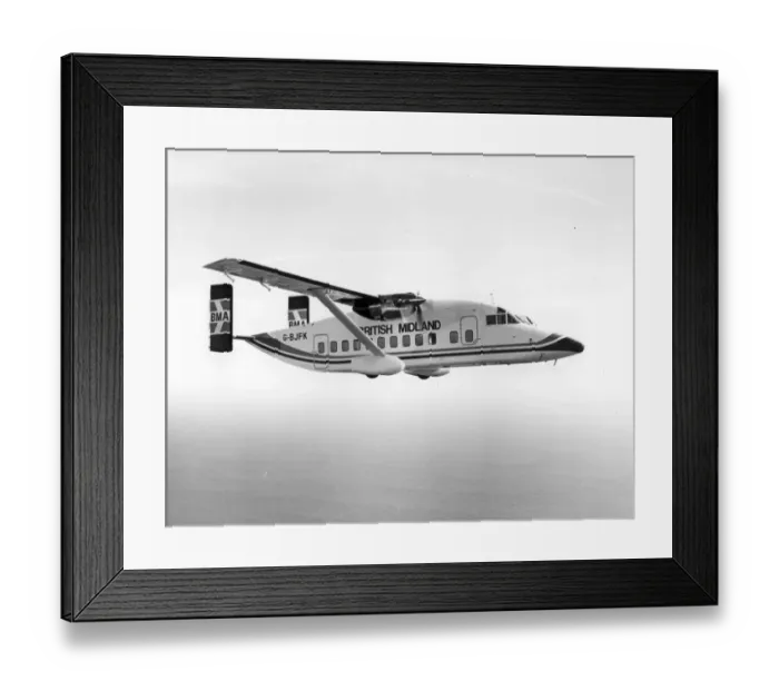 Framed Print : Short 330 G-BJFK of British Midland Airways Framed Print : Short 330 G-BJFK of British Midland Airways