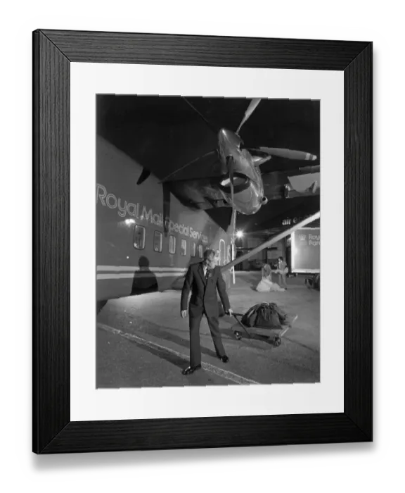 Framed Print : Short 360 of Royal Mail Special Services at Aberdeen Airport Framed Print : Short 360 of Royal Mail Special Services at Aberdeen Airport