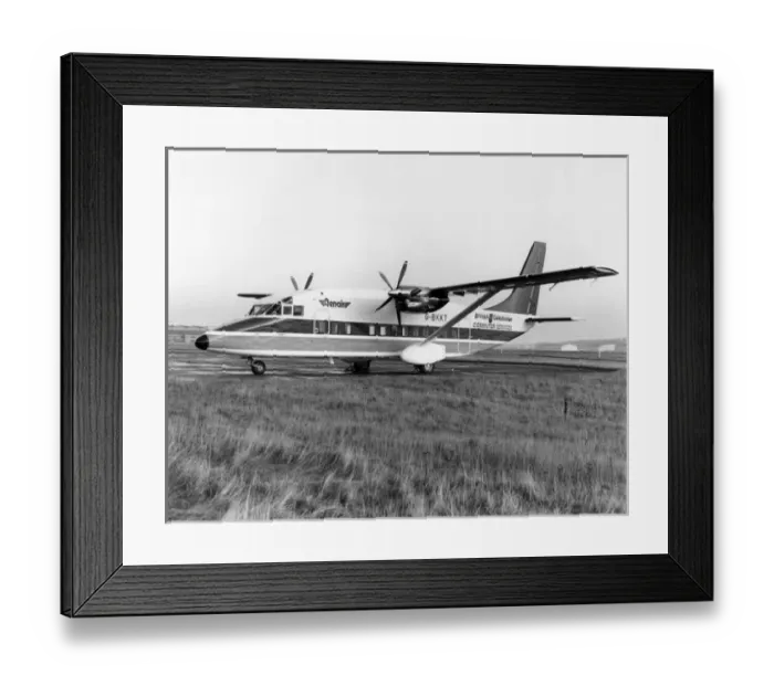 Framed Print : Short 360 G-BKKT of Genair British Caledonian Framed Print : Short 360 G-BKKT of Genair British Caledonian