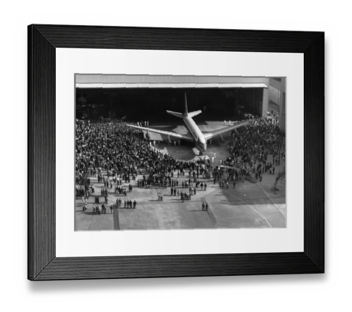 Framed Print : Boeing Dash 80 N70700 roll-out at Boeings Renton plant 1 Framed Print : Boeing Dash 80 N70700 roll-out at Boeings Renton plant 1