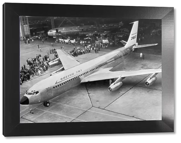 The first Boeing 707-121 N708PA is rolled out