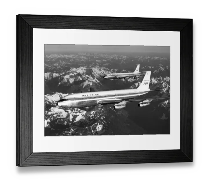 Framed Print : The first and third Boeing 707-121s N708PA and N709PA Framed Print : The first and third Boeing 707-121s N708PA and N709PA