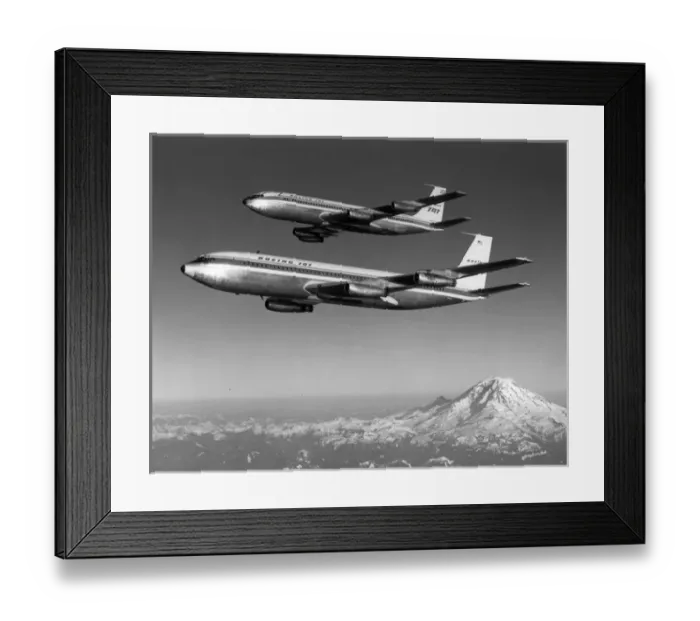 Framed Print : The first and third Boeing 707-121s N708PA and N709PA Framed Print : The first and third Boeing 707-121s N708PA and N709PA