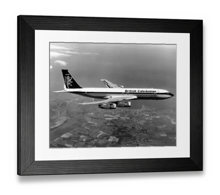 Framed Print : Boeing 707-337C G-AYSI of British Caledonian Framed Print : Boeing 707-337C G-AYSI of British Caledonian