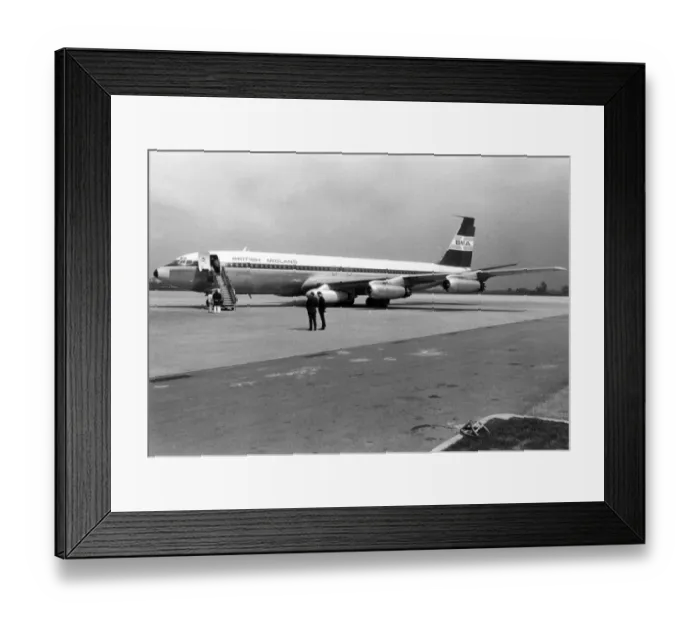 Framed Print : Boeing 707-321 G-AYBJ of British Midland Framed Print : Boeing 707-321 G-AYBJ of British Midland