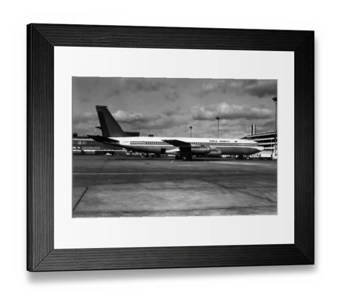 Framed Print : Boeing 707-321 G-AYVE of Kenya Airways Framed Print : Boeing 707-321 G-AYVE of Kenya Airways