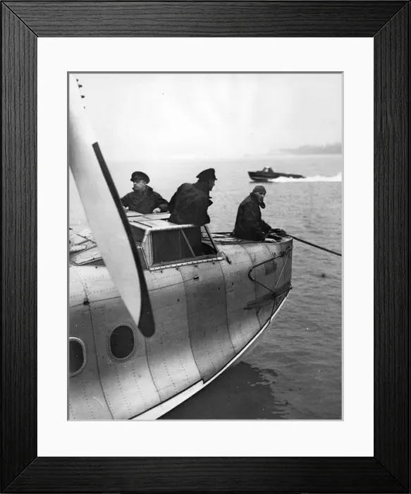 Framed Print : Receiving instructions on flying boats Framed Print : Receiving instructions on flying boats